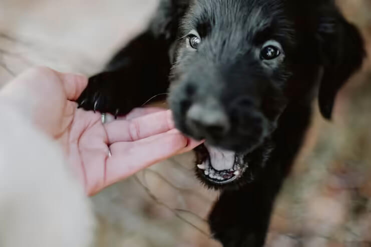 子犬 甘噛み